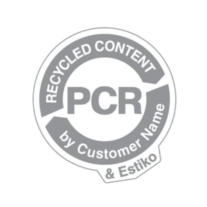 Recycled Content - PCR logo by Estiko