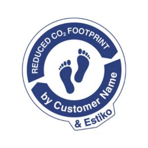 Reduced CO2 Footprint logo by Estiko