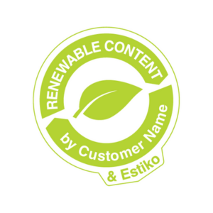 Renewable Content logo by Estiko