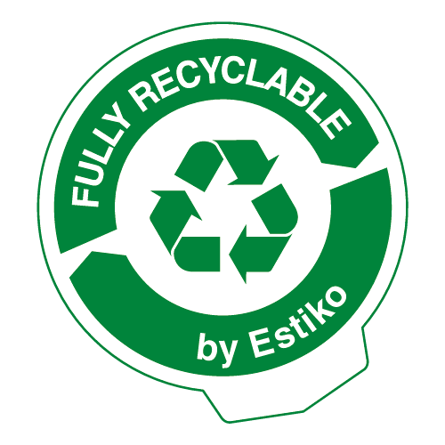 Fully Recycable logo - Estiko-Plastar