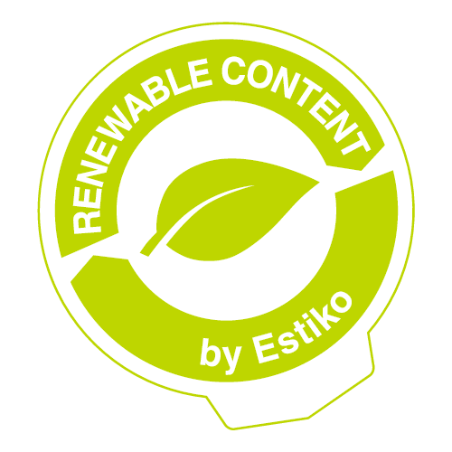 Renewable Content logo - Estiko-Plastar