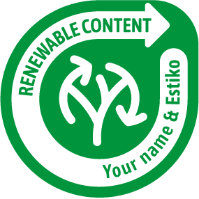 Renewable content logo_Estiko Packaging Solutions